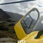 El rescat va tenir lloc ahir al refugi de l’Estany de la Gola. - BOMBERS DE LA GENERALITAT