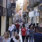 Imatge d’arxiu d’una vista general de l’Eix Comercial de Lleida. - SEGRE