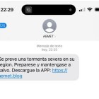 El missatge que suplanta l'Aemet.