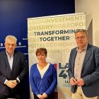 Jaume Saltó, president de la Cambra de Comerç, amb Teresa Botargues i Joan Talarn. - D.LL.