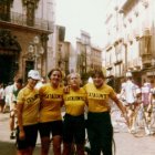 La lleidatana, amb gorra, el 1981 amb les companyes de selecció.