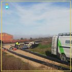 Les obres per instal·lar la nova xarxa d’aigua d’Almatret. - A.A.