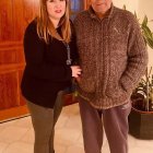 Sònia Clivillé i Ramon Ramis, l’home que va rescatar el seu pare, es van trobar a Puiggròs. - S.C.