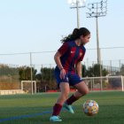Clàudia Reig, jugant amb el Barça la temporada passada, quan va arribar a la disciplina blaugrana.