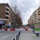 Estructura en ziga-zaga del nou sender verd a les obres del carrer Riu Ebre, a Cappont. - S. ESPÍN