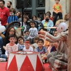 Un espectacle en una edició anterior de la Fira de Titelles de Lleida.