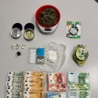 El material comissat als dos presumptes traficants de droga a Alpicat.