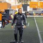 Jordi Cortés va exercir ahir com a primer entrenador de l’equip per la sanció d’Iñigo Idiakez. - JORDI ECHEVARRIA