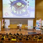 Més de cent alumnes de cinquè i sisè de Primària, ahir al congrés de Recerkids a la UdL. - MARC CARBONELL