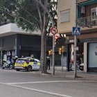 Patrulles de la Guàrdia Urbana aquest dimarts a l'avinguda Garrigues de Lleida.