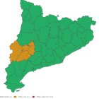 El mapa de perill meteorològic per a aquest dimecres a la tarda.