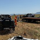Els vehicles implicats en el doble accident mortal a Tremp.
