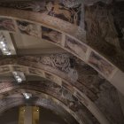 Imatge dels fragments pictòrics del monestir de Sixena que es conserven des de fa sis dècades al MNAC i que reclama Aragó. - ACN