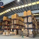 Una de las naves industriales registradas en el operativo.