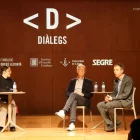 El debat, moderat per la periodista de Lleida TV Aidé Robles, va tenir lloc ahir a l’Espai Orfeó. - AMADO FORROLLA