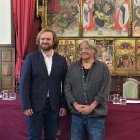 Els dos guanyadors, aquest divendres al migdia a la Paeria de Lleida.