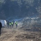 Mossos d’esquadra al lloc del crim el dia després que es produís. - SEGRE