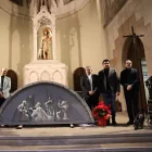 El relleu es va presentar ahir a Sant Joan, en un acte que va comptar amb la presència d’autoritats com el bisbe de Lleida, Daniel Palau. - Ò. CABEROL