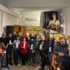 Organitzadors i representants de les entitats distingides, ahir a la Casa de la Festa de Lleida. - GRUP CULTURAL GARRIGUES