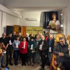 Organitzadors i representants de les entitats distingides, ahir a la Casa de la Festa de Lleida. - GRUP CULTURAL GARRIGUES