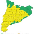 Mapa de perill per neu per a dilluns.