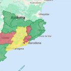 El mapa de qualitat de l'aire per a aquest divendres.