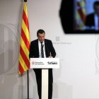 El conseller d'Agricultura, Òscar Ordeig, en roda de premsa.