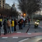 Cortan la plaza España de Lleida por la huelga educativa
