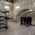 El conseller Òscar Ordeig va visitar ahir el pantà.