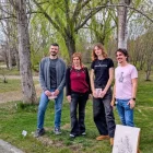 Ailo Ribas, segona per la dreta, és la coautora del llibre. - ARBORÈTUM DE LLEIDA