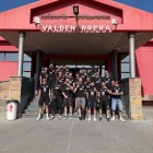 L’equip del Pla d’Urgell va viatjar ahir fins a Badajoz en tres furgonetes. - CB MOLLERUSSA