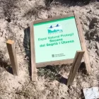 Un dels últims senyals danyats als Secans d’Utxesa. - J.R.R.