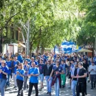 L’afició del Lleida va marxar junta cap al Camp d’Esports en l’últim partit a casa.