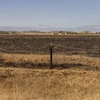Part de la superfície calcinada per l’incendi de diumenge. - JORDI ECHEVARRIA