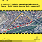El canvi de recorregut de la línia d'autobusos L5
