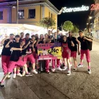 Els membres de la Xaranga Bsumeta de Lleida després del premi. - X. BSUMETA