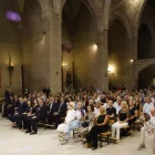 L’església de Sant Domènec de Balaguer es va quedar petita per acollir la multitud que va assistir ahir a la cerimònia de comiat. - AMADO FORROLLA