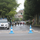 © Calles peatonales con pocos peatones