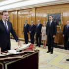 Mariano Rajoy, ahir durant el jurament com a president del Govern al palau de la Zarzuela.
