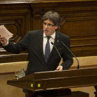 Carles Puigdemont va dedicar bona part dels 105 minuts del discurs a l’economia i aspectes socials.