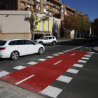 Carril bici ubicado en la rambla de la Mercé. 