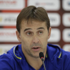 Julen Lopetegui, ahir en roda de premsa.