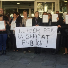 Imatge d’arxiu d’una protesta contra les retallades sanitàries a Lleida.