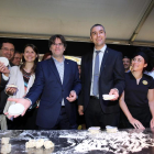 El presidente Puigdemont, este fin de semana en la Feria del Turrón de Agramunt.