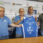 Arqués, Molías, Albert Aliaga i Álvaro Terreros, ahir durant la presentació de l’equip