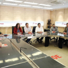 La gestora del PSOE es va reunir ahir a la seu del partit a Ferraz.
