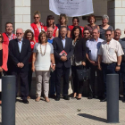 Trobada del president de Creu Roja Espanyola a la seu de la institució al Pla d’Urgell.