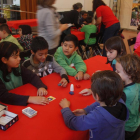 Escolars, ahir, jugant a la Seu d’Urgell.