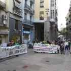 La mobilització de la PAH dimarts passat contra el desnonament d’una dona i la seua filla de 10 anys.