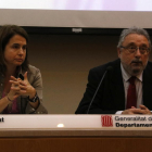 Cristina Pérez i el secretari de Salut Pública, Joan Guix.